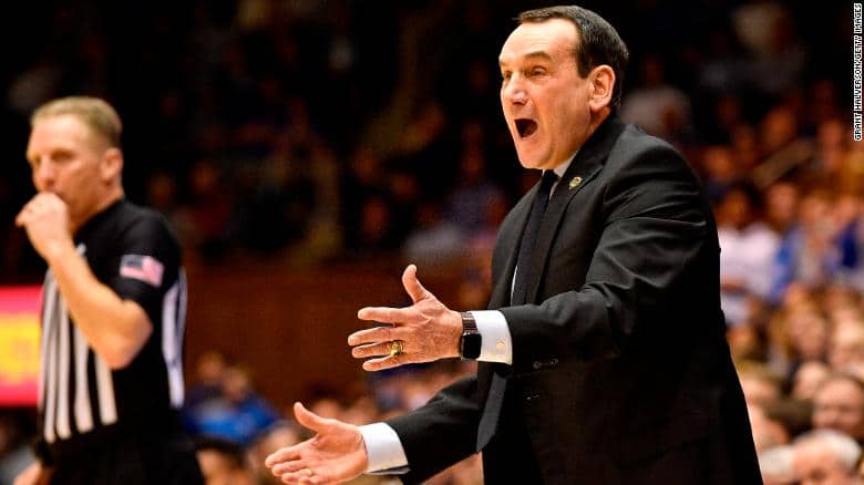 motivate Coach K on the sidelines of a Duke Basketball game